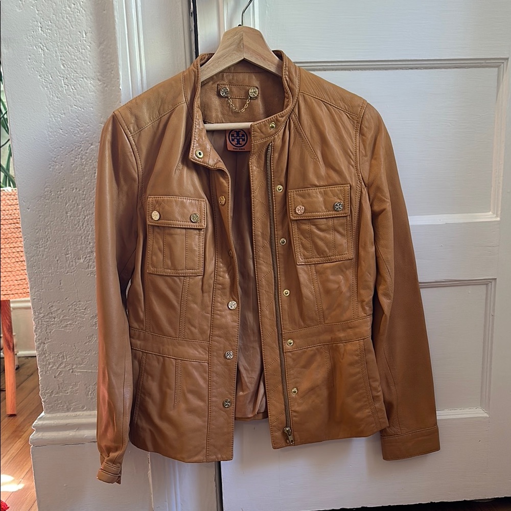 Tory Burch Tan Leather Jacket